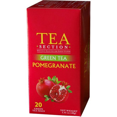 Tea Section Pomegranate Green Tea 20 Bags - Case of 6