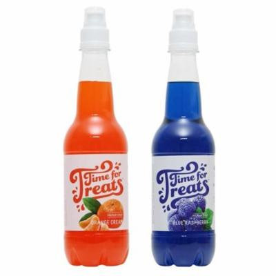 Victorio Time for Treats Snow Cone Syrup 2 Pack Bundle Orange Cream and Blue Raspberry