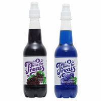 Victorio Time for Treats Snow Cone Syrup 2 Pack Bundle Grape and Blue Raspberry
