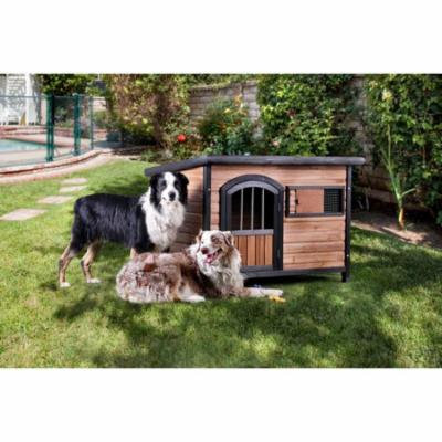 Furniture of America Jellon Brown and Black Rustic House Inspired Pet House with Door