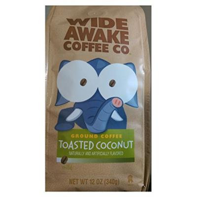 Wide Awake Coffee Toasted Coconut Ground Coffee, 12 Ounce