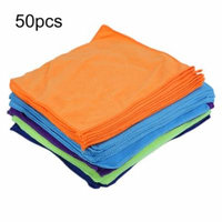 50 Pcs 30*30 Cm Washable Reusable Small Microfiber Cleaning Cloth Car Polishing Detailing No-Scratching Towel Rag
