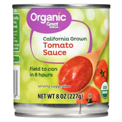 Great Value Organic California Grown Tomato Sauce, 8 oz