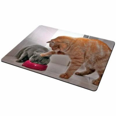 Cat Mouse Pad Cat Helping Kitty Eat Cat Food Pets Mousepad, MP201