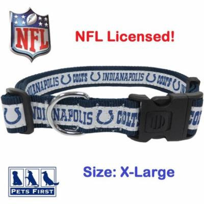 NFL Indianapolis Colts Strong, Durable, Heavy-Duty Dog Collar, Officially Licensed