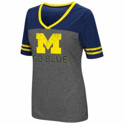 Ladies Colosseum Mctwist University of Michigan Wolverines Jersey T Shirt