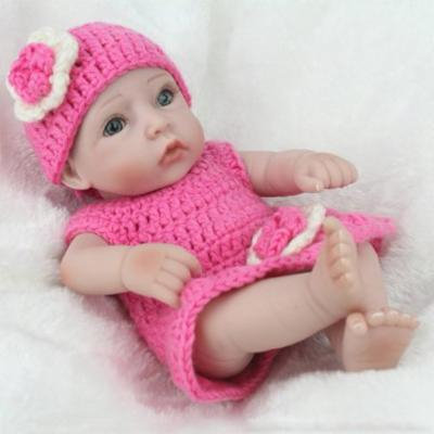 Baby Doll Infant Reborn Handmade Doll Eco-friendly Girl Doll For Gift Training skin color&rose pink