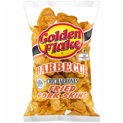 Golden Flake Snack Foods Barbecue Flavored Fried Pork Skins 3.25 oz. Bag (3 Bags)