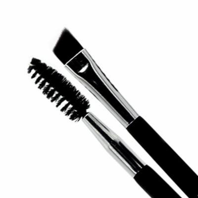 Portable Size Women Eyebrow Brush Tool Facial Makeup Cosmetic Happy Makeup Double Head Wooden Handle Eyebrow Brush Comb
