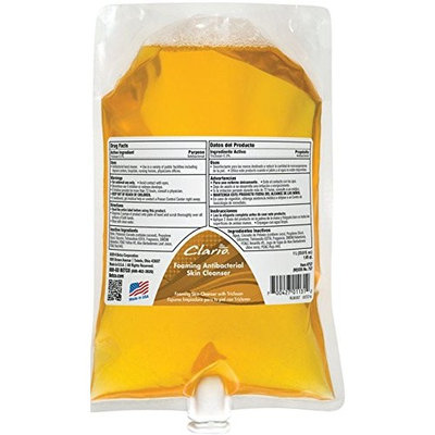 Betco 7512900 Clario Foaming Anti-bacterial Skin Cleanser, 1 Liter, Yellow (Pack of 6)