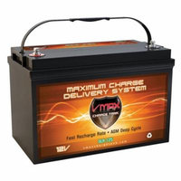 VMAX SLR125 Battery Replaces AC Delco S2000, VMAX 12V 125Ah Group 31 Deep Cycle AGM