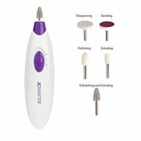 JCMASTER Manicure and Pedicure Set 5 in 1 Portable Nail Beauty Buffer File Kit Tool for Home Travel Use, Battery Operated
