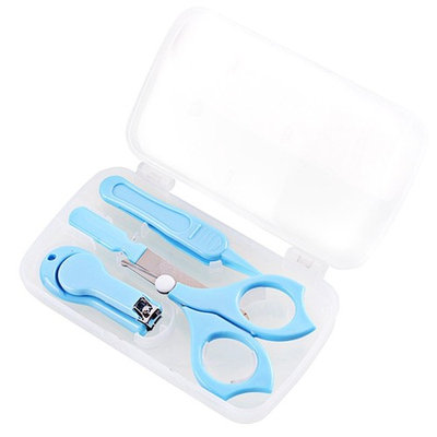 EWISE 4PCS Baby Manicure Set Newborn Grooming Kit Infant Baby Manicure Set with Nail Clipper Scissors Tweezers Nail file