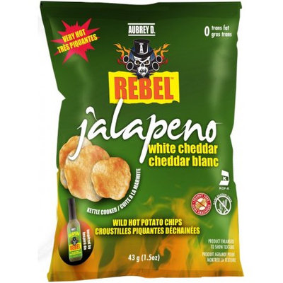 Cheesy Jalapeno White Cheddar Potato Chips by Aubrey D, a Perfect Blend of Cheddar and Spicy Jalapenos for a Nice, Light Bite