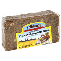 Feldkamp Whole Rye Bread with Muesli, 16.75 oz, (Pack of 12)