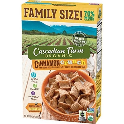 Cascadian Farm Organic Family Size Cinnamon Crunch Cereal, 16 oz