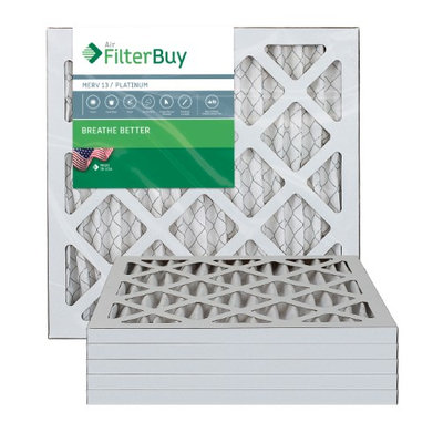 AFB Platinum MERV 13 12x16x1 Pleated AC Furnace Air Filter. Filters. 100% produced in the USA. (Pack of 6)