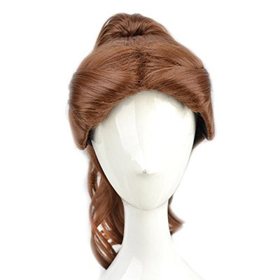 Yuehong Anime Women's Long Big Wavy Brown Cosplay Wigs With Ponytail For Halloween
