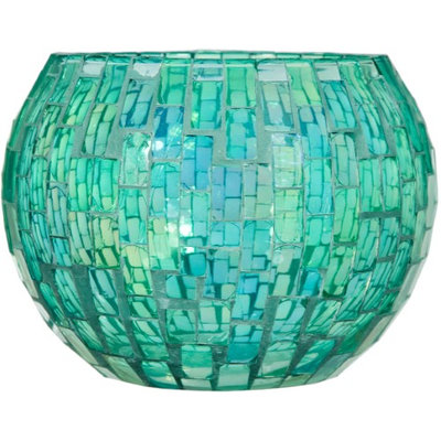 Home Essentials & Beyond Inc Home Essentials & Beyond 4.5-inch Mosaic Decorative Bowl (Green)