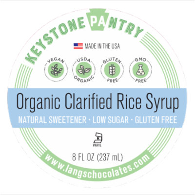Keystone Pantry Organic Clarified Rice Syrup 8 fl oz Bottle