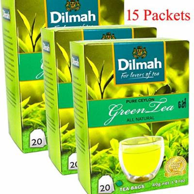 MohanStores Ceylon 100% Pure Sri Lankan Dilmah GREEN Tea (300 Tea Bags)