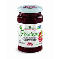 Rigoni di Asiago Fiordifrutta Organic Fruit Spread, Wild Lingonberry, 6 Count