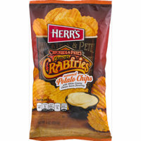 Herr's Chickie's & Pete's Famous Crabfries Seasoned Potato Chips with Creamy Cheese Sauce Flavoring 8.0 oz. Bag (4 Bags)