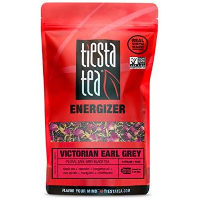Floral Earl Grey Black Tea , Victorian Earl Grey by Tiesta Tea , High Caffeine , Loose Leaf Black Tea Energizer Blend , Non-GMO , 1 Lb Bulk Bag