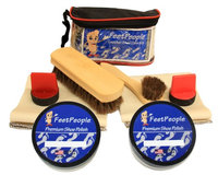 FeetPeople Ultimate Leather Care Kit with Travel Bag, White