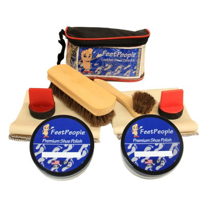 FeetPeople Ultimate Leather Care Kit with Travel Bag, White