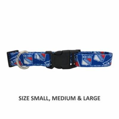 New York Rangers Pet Nylon Collar - Medium