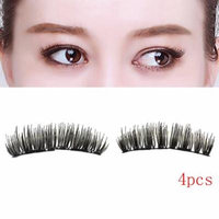 Mosunx Ultra-thin 0.2mm Magnetic Eye Lashes 3D Reusable False Magnet Eyelashes A