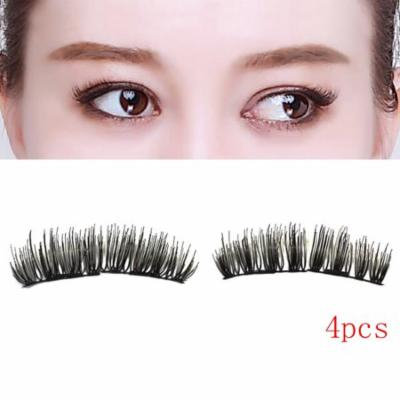 Mosunx Ultra-thin 0.2mm Magnetic Eye Lashes 3D Reusable False Magnet Eyelashes A