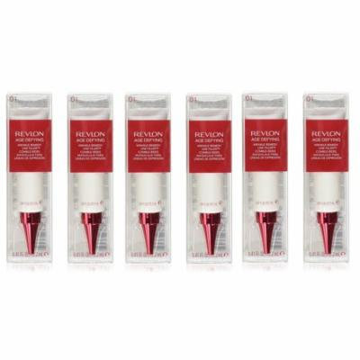 Revlon Age Defying Wrinkle Remedy Line Filler, 0.41 Oz (Pack of 6) + Scunci Black Roller Pins, 18 Pcs