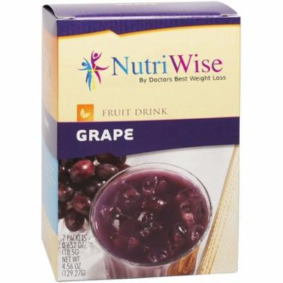 NUTRIWISE - High Protein Diet Drink |Grape| Low Calorie, Sugar Free, Fat Free (7/Box)