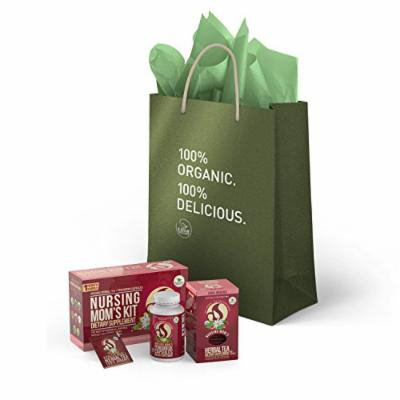 Kiss Me Organics Nursing Mom's Tea Kit Gift Set - Natural Remedy for Increasing Breastmilk Supply - 120 Fenugreek Capsules 60 Tea Bags (30 day supply)
