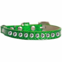 Clear Jewel Ice Cream Cat Safety Collar Emerald Green Size 10