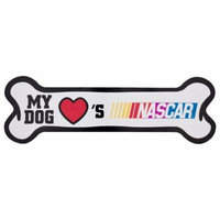 My Dog Loves Nascar Bone Magnet