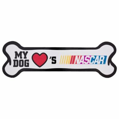 My Dog Loves Nascar Bone Magnet