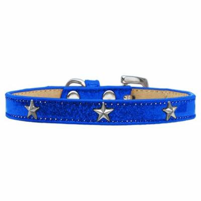 Silver Star Widget Dog Collar Blue Ice Cream Size 18