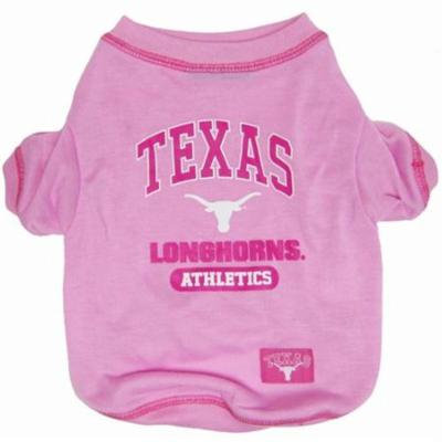 Texas Longhorns Pink Dog Tee Shirt - Medium