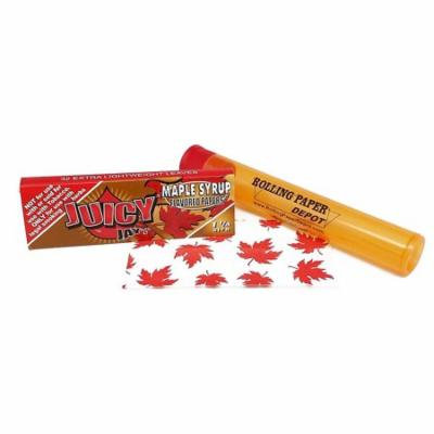 Juicy Jay's 1 1/4 Rolling Papers - Maple Syrup Flavored - 1 Pack with RPD Doobtube