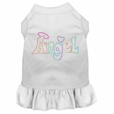 Technicolor Angel Rhinestone Pet Dress White 4x (22)