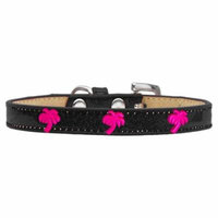 Pink Palm Tree Widget Dog Collar Black Ice Cream Size 20
