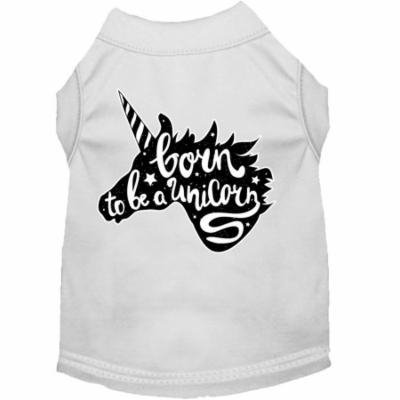 Born To Be A Unicorn Screen Print Dog Shirt White Xl (16)