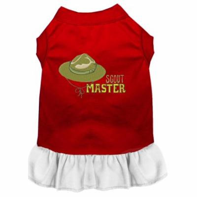 Scout Master Embroidered Dog Dress Red With White Lg (14)