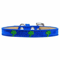 Green Palm Tree Widget Dog Collar Blue Ice Cream Size 16