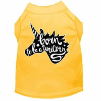 Born To Be A Unicorn Screen Print Dog Shirt Yellow Xs (8)