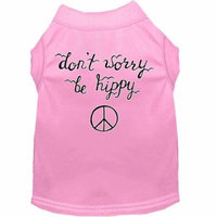 Be Hippy Screen Print Dog Shirt Light Pink Xxl (18)