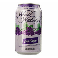 Waist Watcher Caffeine-Free Diet Grape Soda, 12 Oz. Cans (Case of 24)